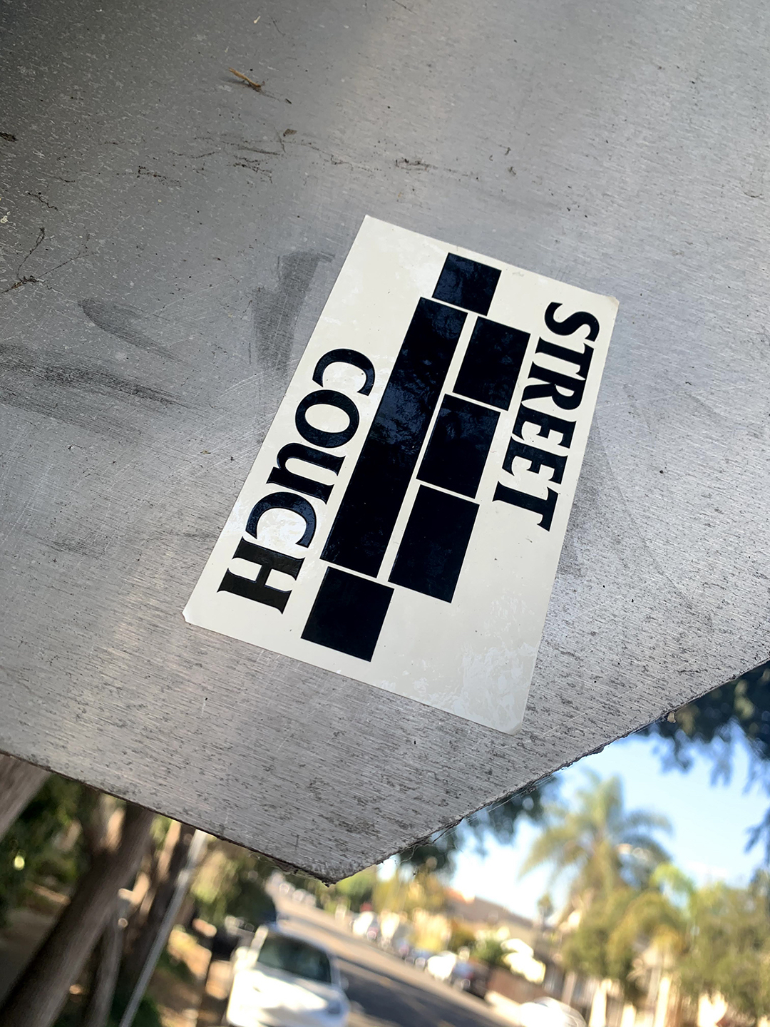 street couch sticker in los angeles